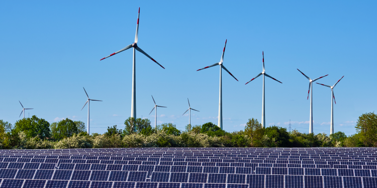 this image displays the wind and solar work together
